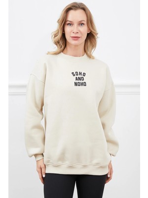 FullaModa Soho And Noho Baskılı Sweatshirt