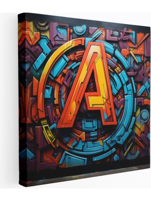 Popcasso Graffiti Tarzı Marvel Temalı Kanvas Tablo