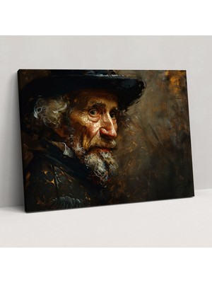 Popcasso Canlı Renkler Ile Rembrandt Kanvas Tablo