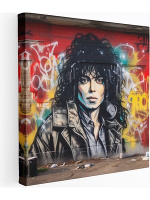 Popcasso Michael Jackson Sokak Sanatı Kanvas Tablo
