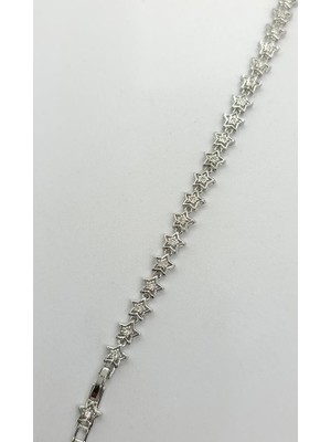 Nd Jewelry Celeste Yıldız Detaylı Silver Bileklik (15+2 cm)