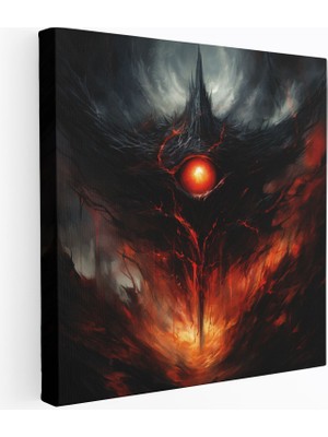 Popcasso Güç ve Sauron Temalı Kanvas Duvar Tablosu - Yüzüklerin Efendisi