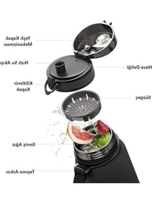 Esranın Dünyası 650ML Kapasiteli Kilitlenebilir Su Matarası, Bpa Içermez