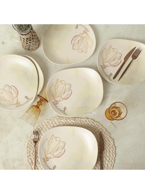 Hsc Bilişim Keramika Bloom Isabella Servis Tabağı 30 cm 6 Adet 22057