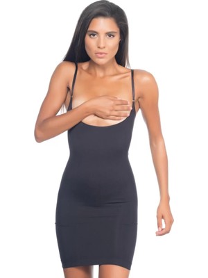paris store Siyah  5060 Göğsü Açık Elbise Korse