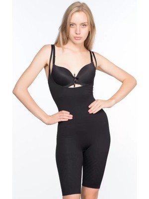 paris store Siyah  2013 Göğsü Açık Paçalı Boy Korse
