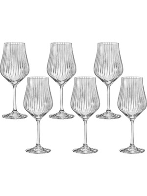 Hsc Bilişim Bohemia Tulipa Optic Kırmızı Şarap Kadehi, Kristal Cam, 450 Ml, 6'lı Set