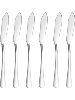 Hsc Bilişim 1010 Çelik 6 Adet Silver Renk Sofra Balık Kesme Bıçağı CIN742BY-6