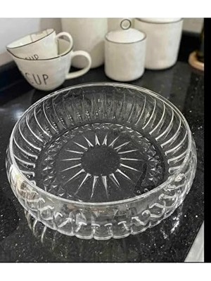 Hsc Bilişim Cam Salata Meze Sunum Kasesi 24 cm Cam Salata Sunum Kasesi