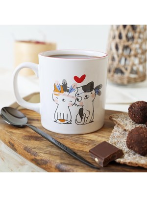 Hsc Bilişim Keramika Cat Love Silindir Kupa 10 cm