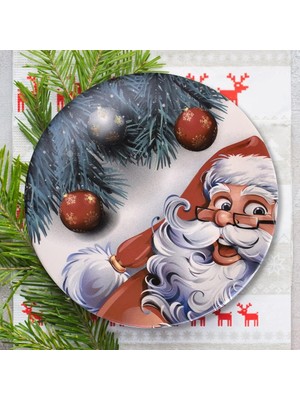 Hsc Bilişim Keramika Happy Santa Servis Tabağı 26 cm - 17980