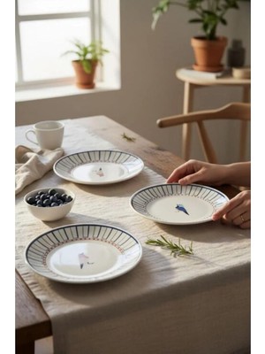 Hsc Bilişim Porselen Birdy 6'lı Pasta Takımı