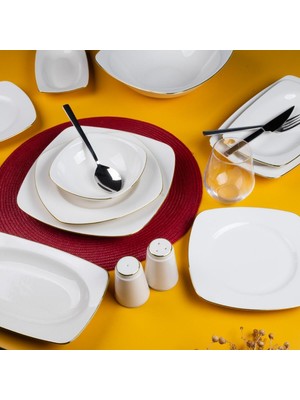 Hsc Bilişim Aryıldız Allure Gold 12 Kişilik 56 Parça Yemek Takımı