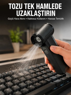 Mestore Yüksek Hızlı Kablosuz El Tipi Hava Üfleme Temizlik Cihazı Yeni Nesil