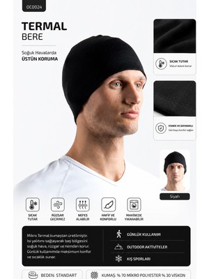 Oıl Company Siyah Termal Bere Basic Unisex OC0024