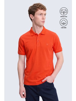 Hatemoğlu Nar Çiçeği Regular Fit Polo Yaka 100% Pamuk Tişört