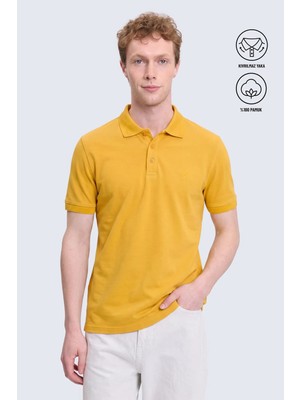 Hatemoğlu Sarı Regular Fit Polo Yaka 100% Pamuk Tişört