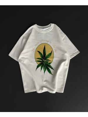 Beruflic Ön ve Arka Baskılı Oversize Bisiklet Yaka Tshirt