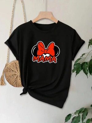 Beruflic Anneler Günü Hediye Anne Temalı Baskılı Oversize Bisiklet Yaka Tshirt