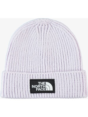 The North Face Logo Box Cuffed Unisex Beyaz Bere.-