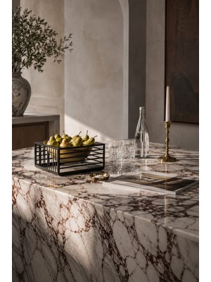 Rarart Siyah & Gold Metal Düzenleyici Kase - Çok Amaçlı Dekoratif Obje - Frutti
