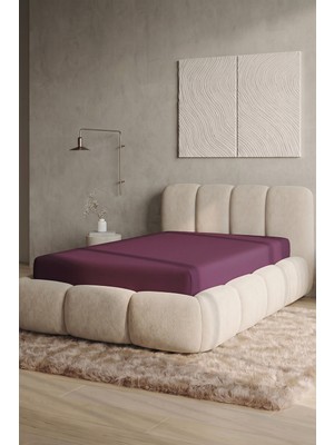 Teohomelinens Maya Süprem Tek Kişilik Lastikli Çarşaf , 120X200 cm , Bordo, %95 Pamuk%5 Elastan, 190 Gsm