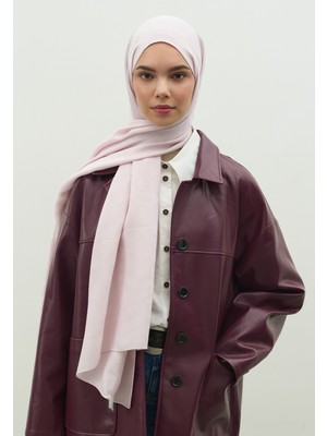 Fresh Scarfs Oslo Pamuk Floş Jakarlı Şal Pudra