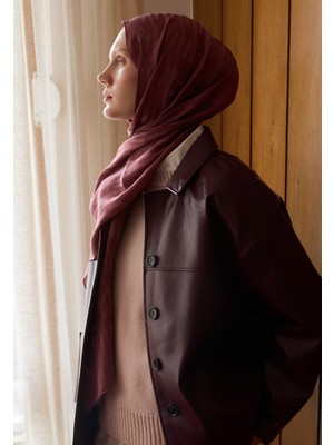 Fresh Scarfs Nara Pamuk Floş Jakarlı Şal Şakayık
