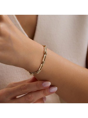 Sembol Gold 14 Ayar Ataç Altın Bileklik 2.00 Gram 18 cm 5 mm