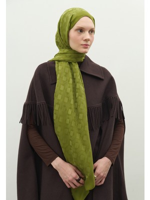 Fresh Scarfs Oslo Pamuk Floş Jakarlı Şal Orman