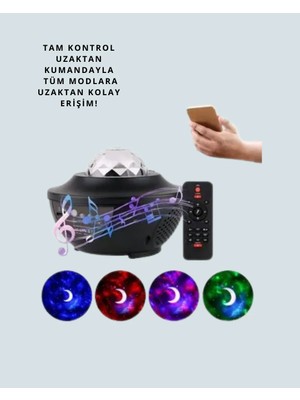 AyrStore Bluetooth & USB Müzik Çalar Gece Lambası – 50 m² Kapsama, Uzaktan Kumanda