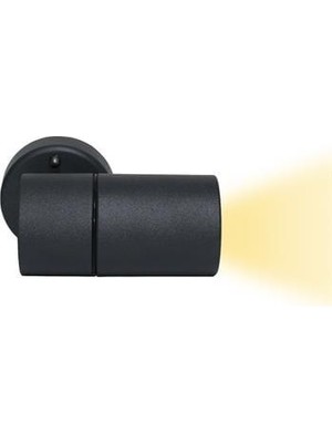 Rodoslu Tek Yön Silindir Gu-10 Duylu Siyah Gövde Armatür RDS-2007-S