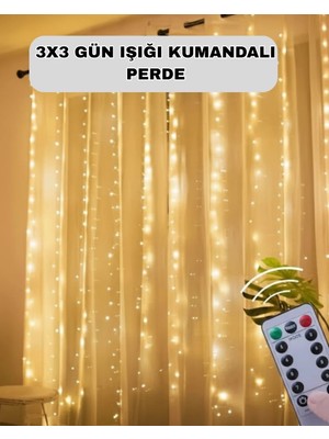 Shoplet Uzaktan Kumandalı Perde Tipi Günışığı Peri LED Işık Dekorasyon