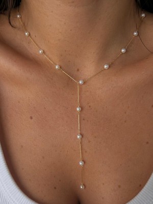 Sirius Jewelry 925 Gümüş | Incili Y Kolye