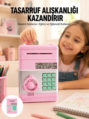 AyrStore Büyük Hazneli Şifreli Para Tasarruf Kumbarası