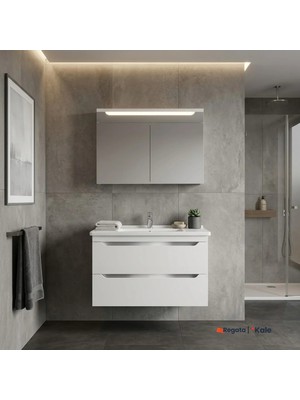 Kale Casilla 100 Cm Satin Gri Banyo Dolabı Takımı