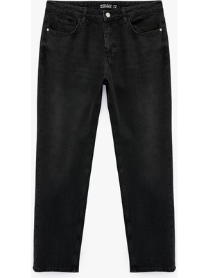 Koton Pamuklu Normal Bel Cepli Vintage Straight Fit Jean Pantolon