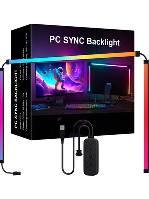 İdragon Pc Sync Rgbıc Monitör Arka Aydınlatma Led, Ekran Senkronizasyonlu, Mobil Uygulama ve Kumanda Kontrollü, Müzik Senkronizasyonlu Gaming Rgb Işık DX23014