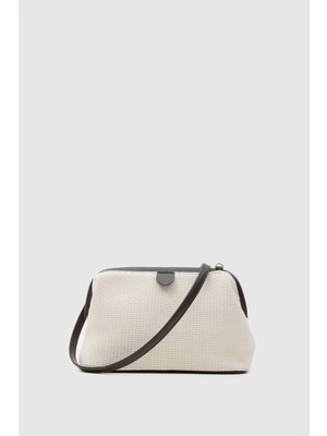 Shule Bags Cois Naturel Burslu Çapraz Çanta Krem
