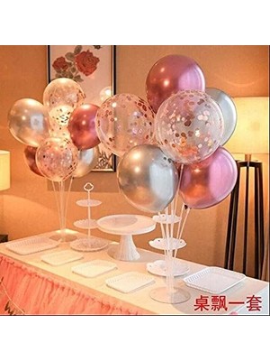 Bg Store Patladı Gitti Balon Standı 7'li Şeffaf Ayaklı Doğum Günü Parti Kutlama Organizasyon