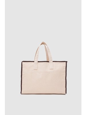 Shule Bags Arc x Large Kanvas Tote Bag Kahverengi