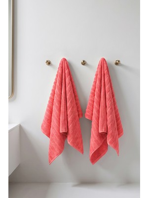 Teohomelinens Phaselis Banyo Havlu Narçiçeği 2'li Set %100 Pamuk 70X140 cm 670 Gsm