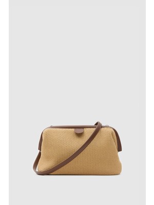 Shule Bags Cois Naturel Burslu Çapraz Çanta Taba