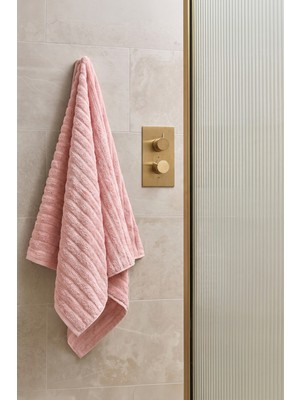 Teohomelinens Phaselis Banyo Havlu Açık Pembe 2'li Set %100 Pamuk 70X140 cm 670 Gsm