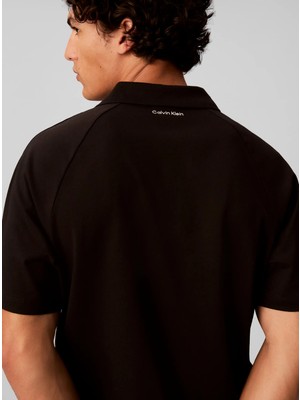 Calvin Klein Erkek Siyah Calvin Klein Ss 20S Clsc Logo Tap, Ub1 Siyah Erkek Polo