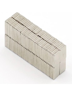 Eco Lounge 20 Adet 15X10X1.5 mm Köşeli Neodyum Mıknatıs N35 Magnet Dayanıklı Nikel Kaplama