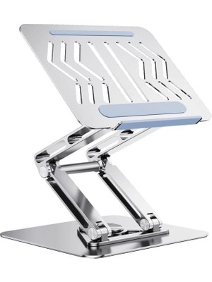 Bg Store Tam Profesyonel Macbook Uyumlu Stand Tablet Bilgisayar Uyumlu Stant Açısı Ayarlanabilir Tutucu Tok Alüminyum iPad Air Uyumlu Kare TABAN%100 Tok Alüminyum Alaşımlı Katlanır RS-CP84S