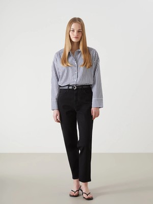 Lc Waikiki Yeni Sezon Beli Kemerli Mom Fit Kadın Jean Pantolon