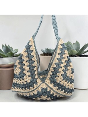 Lujeria Çizgili Kilim Desenli Çanta