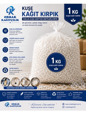 Orbak Kağıt Kuşe Kâğıt Kırpık Dolgu 1000 gr | Hediyelik Kutu, Paketleme ve Dekorasyon